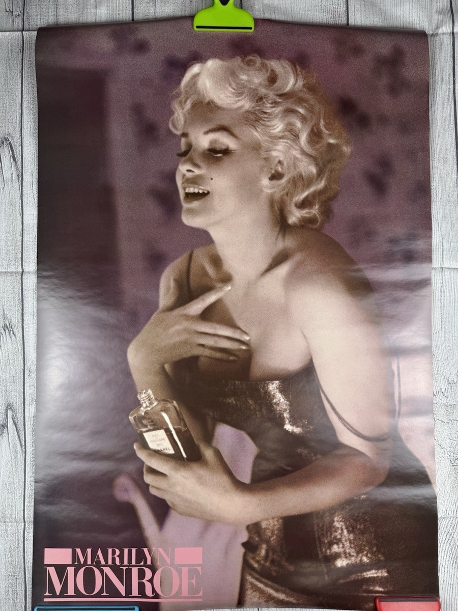 NIP! VTG 1988 Marilyn Monroe Chanel 5 Perfume Estate Litho Poster