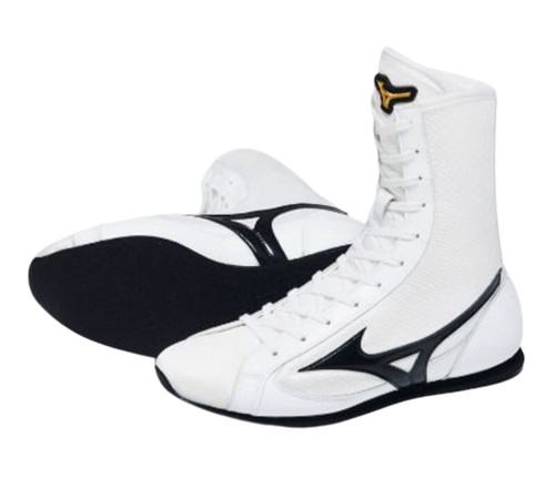 Mizuno ボクシングシューズ ホワイト×ゴールド×黒 スエード Mizuno