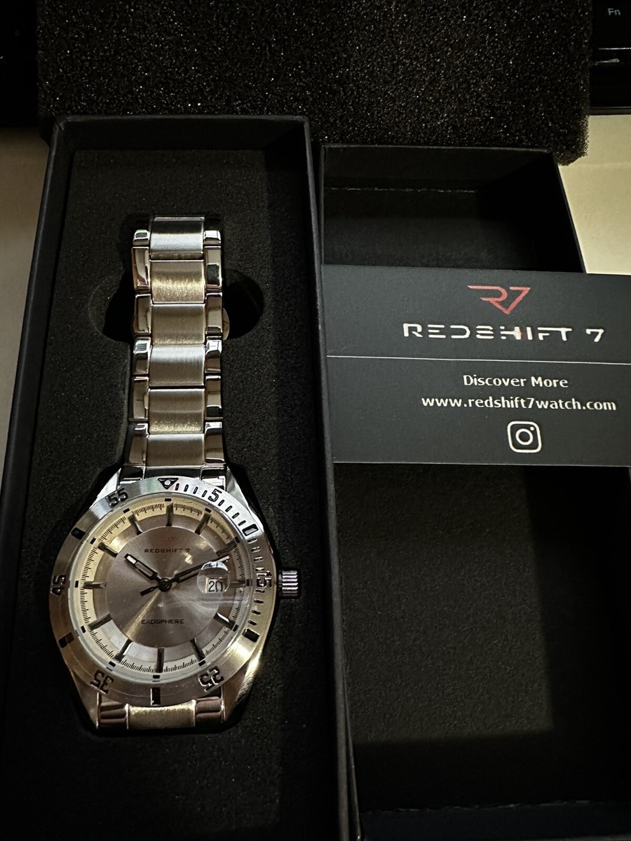 Redshift 7 Exosphere Silver & Black 43 mm Quartz w Stainless Steel