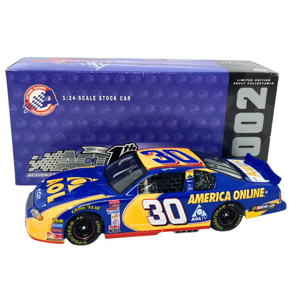 Action Nascar #30 Jeff Green AOL 2002 Chevy Monte Carlo 1:24