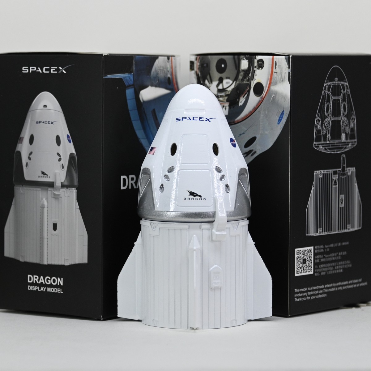 NEW SpaceX Crew Dragon NASA 1:55 Astronaut dragon ship model | eBay