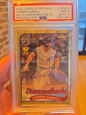 2024 Topps Corbin Carroll Superfractor 1/1 Auto PSA9/10 Mint