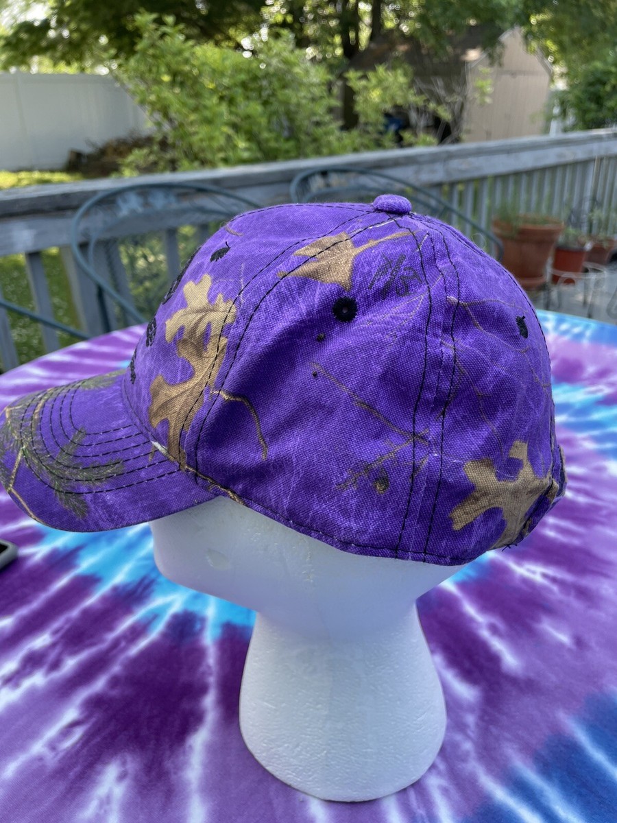 Real Tree Purple Camo Ball Hat Cap Xtra Colors w Black Logo