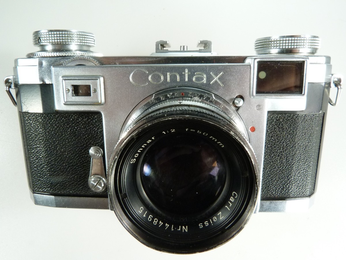 VINTAGE Zeiss Ikon CONTAX IIa 35mm Film Camera w C.ZEISS SONNAR 50