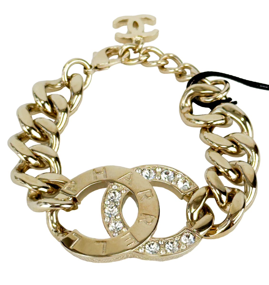 NEW CHANEL X Pharrell Williams Bracelet Crystal Chain Gold-Tone CC