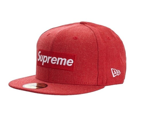 Supreme Bouclé Box Logo New Era Fitted Hat Red Size 7 1/4 FW25