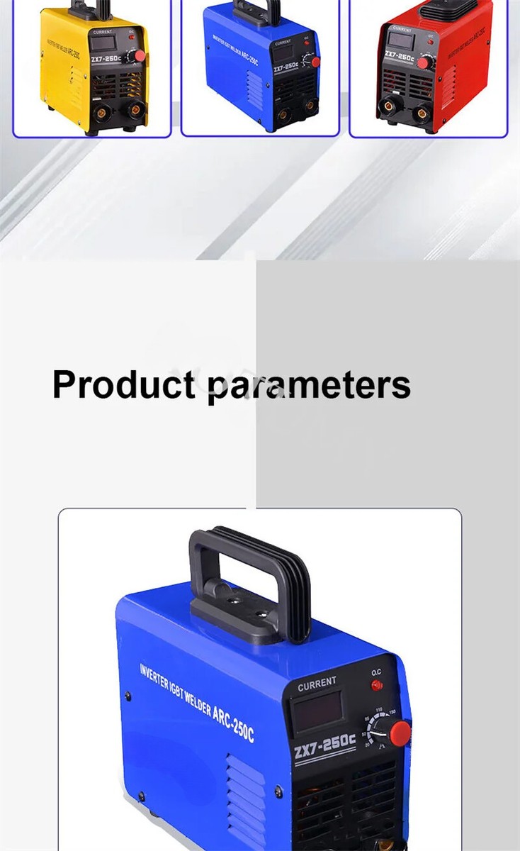 ZX7-250C Portable Mini Arc Welding Machine Handheld Pure Copper