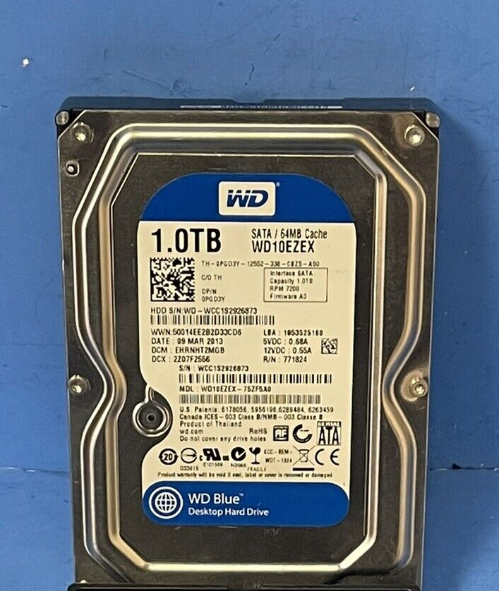 9TB (1TBx9) Western Digital Blue WD10EZEX 1 TB,Internal,7200 RPM