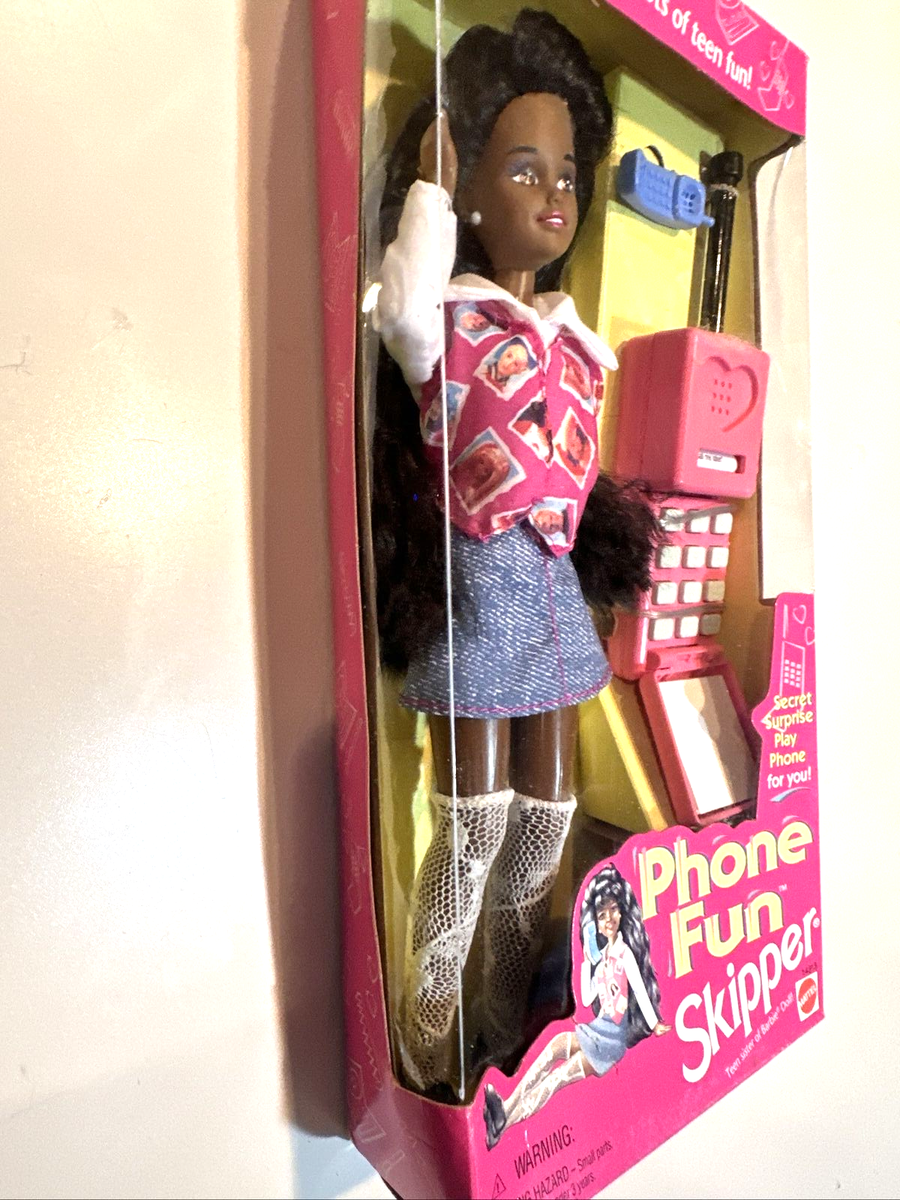 Phone Fun Skipper Barbie African American Doll Vintage Mattel