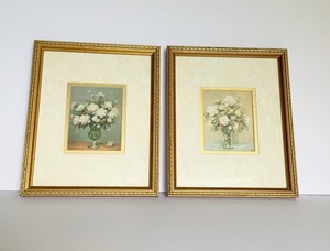 マルセルディフ Marcel Dyf シャクヤクとバラ 額縁 インテリア