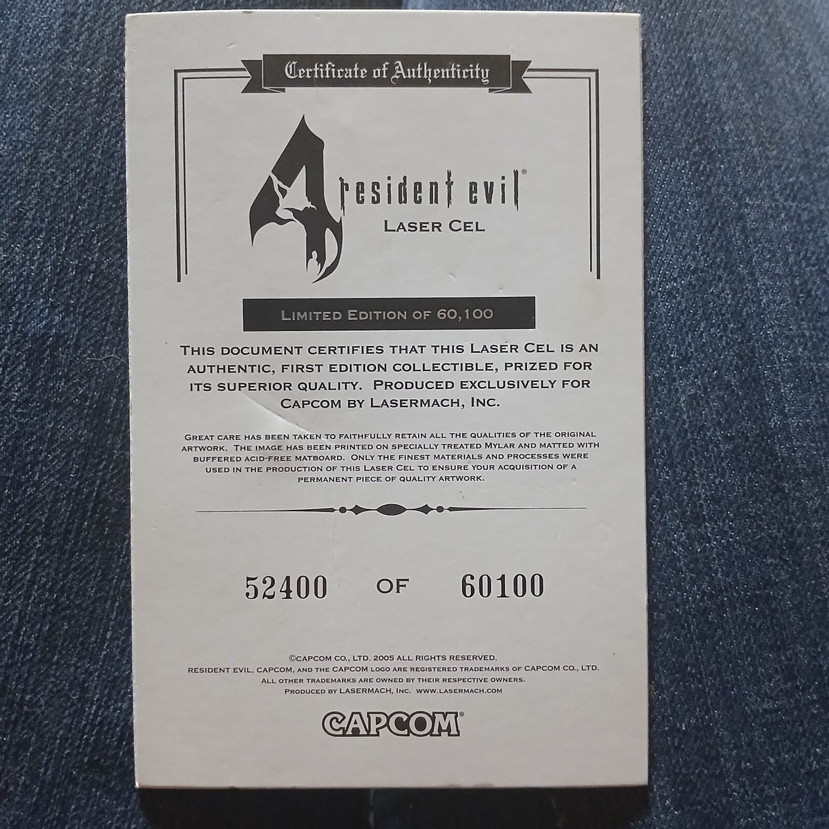 Resident Evil 4 RARE Ada Wong Limited Edition Laser CEL - 52400 of