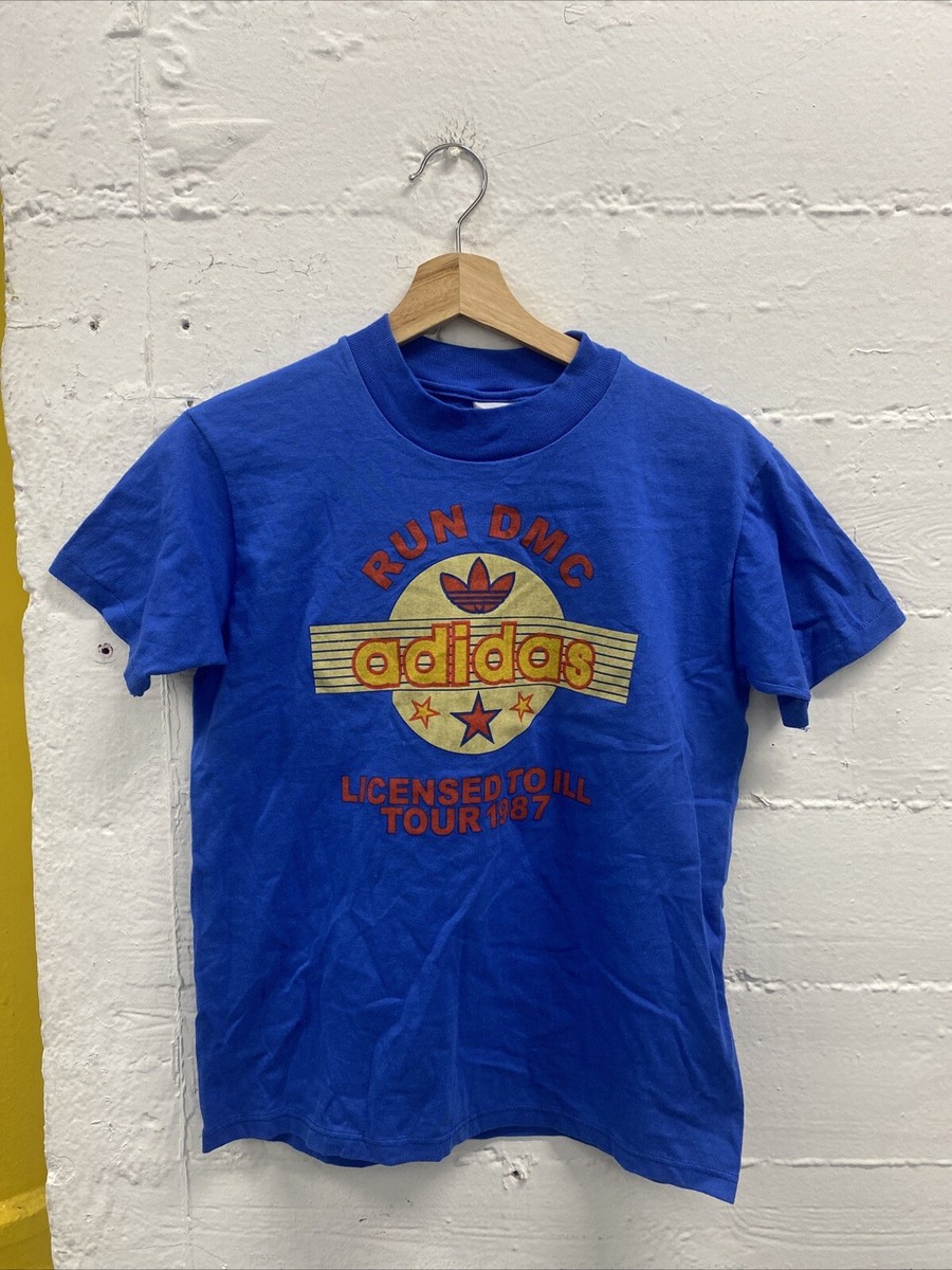 Vintage Run DMC Rap Tee Beastie Boys Licensed To Ill Adidas Tour