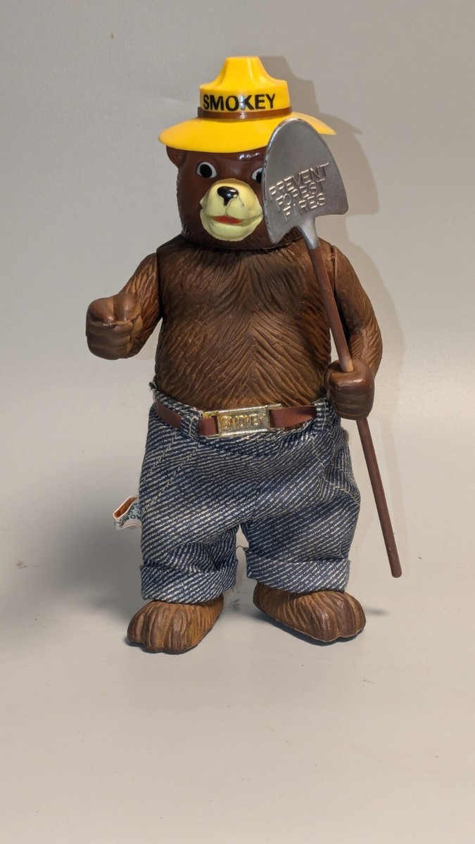 Smokey The Bear Dakin Plastic Figure Forest Fire Rescue NICE w