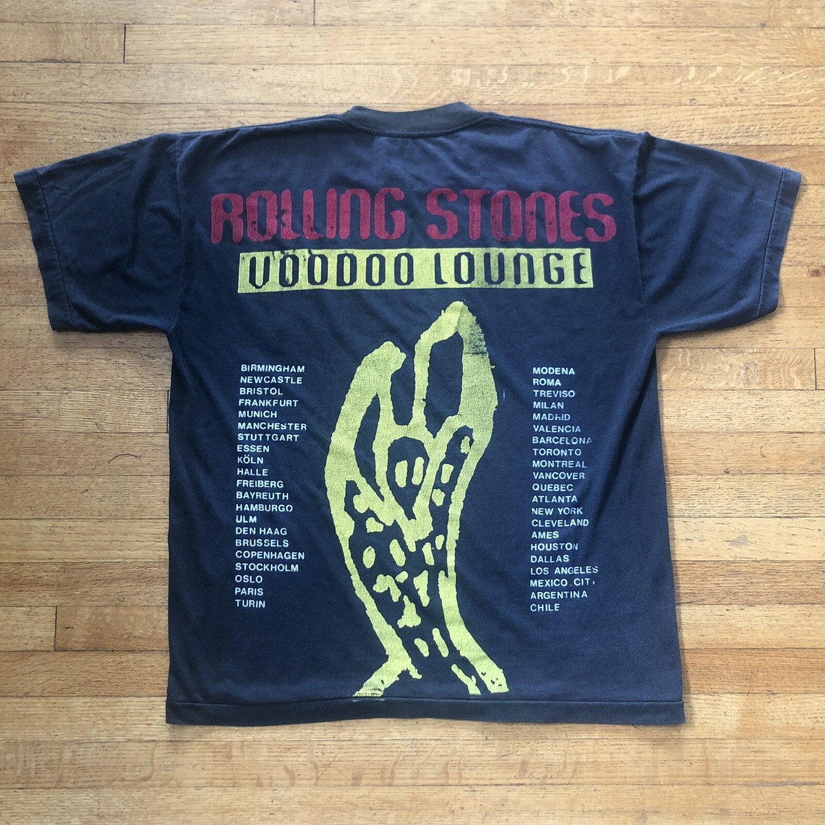 ROLLING STONES Vintage Rare Mexican Bootleg Voodoo Lounge Tour T
