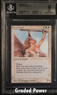 Beta Serra Angel BGS 9 (7641) Magic MTG | eBay