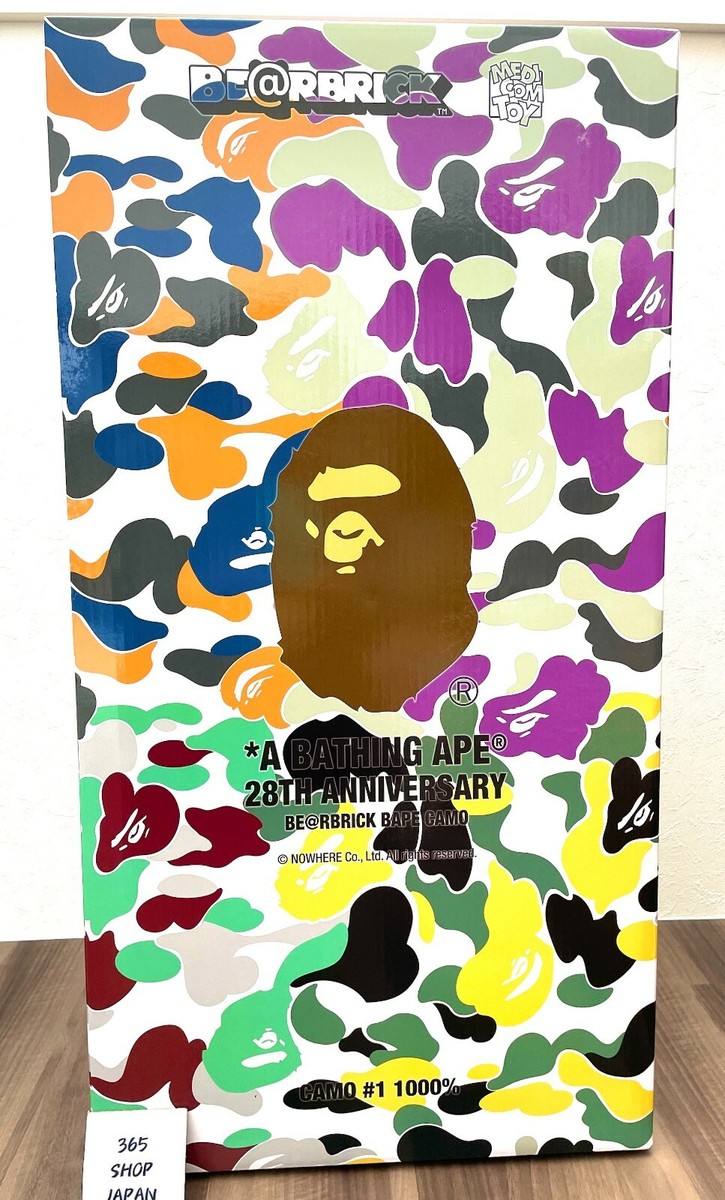 Bearbrick A Bathing Ape Bape 28th Anniversary Camo Be@rbrick Gray