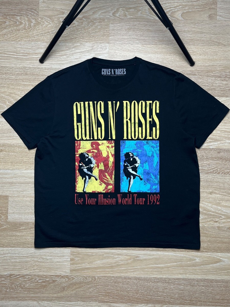 Guns N Roses Use Your Illusion 1992 Black Band T Shirt Size L | eBay