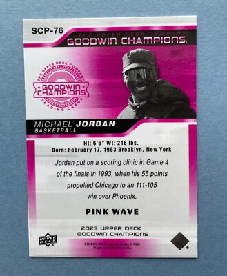 2023 UD Goodwin Champions Michael Jordan Splash of Color Pink Wave