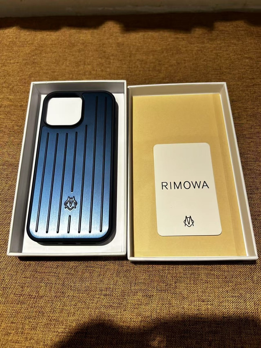 Genuine Rimowa Iphone 16 Pro Max Blue Aluminum Phone Case | eBay