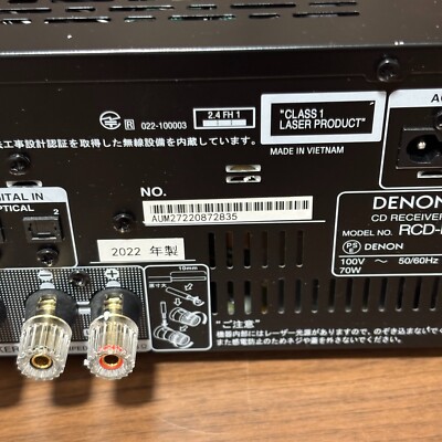 DENON CDレシーバーRCD-M41SP 整備動作品 2022年製 DENON CDレシーバー
