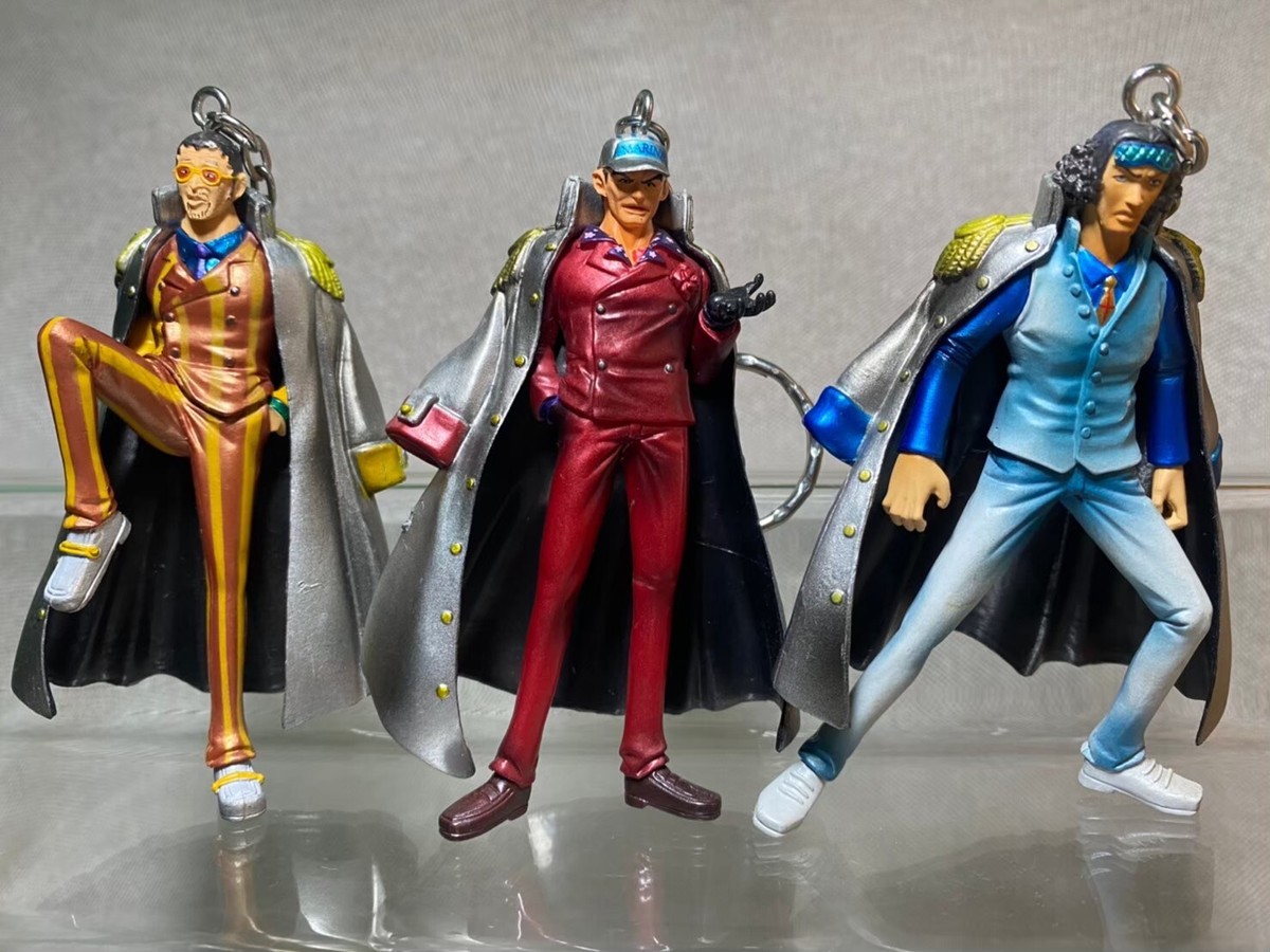 Akainu Aokiji & Kizaru(3 pcs)One Piece Keychain Banpresto