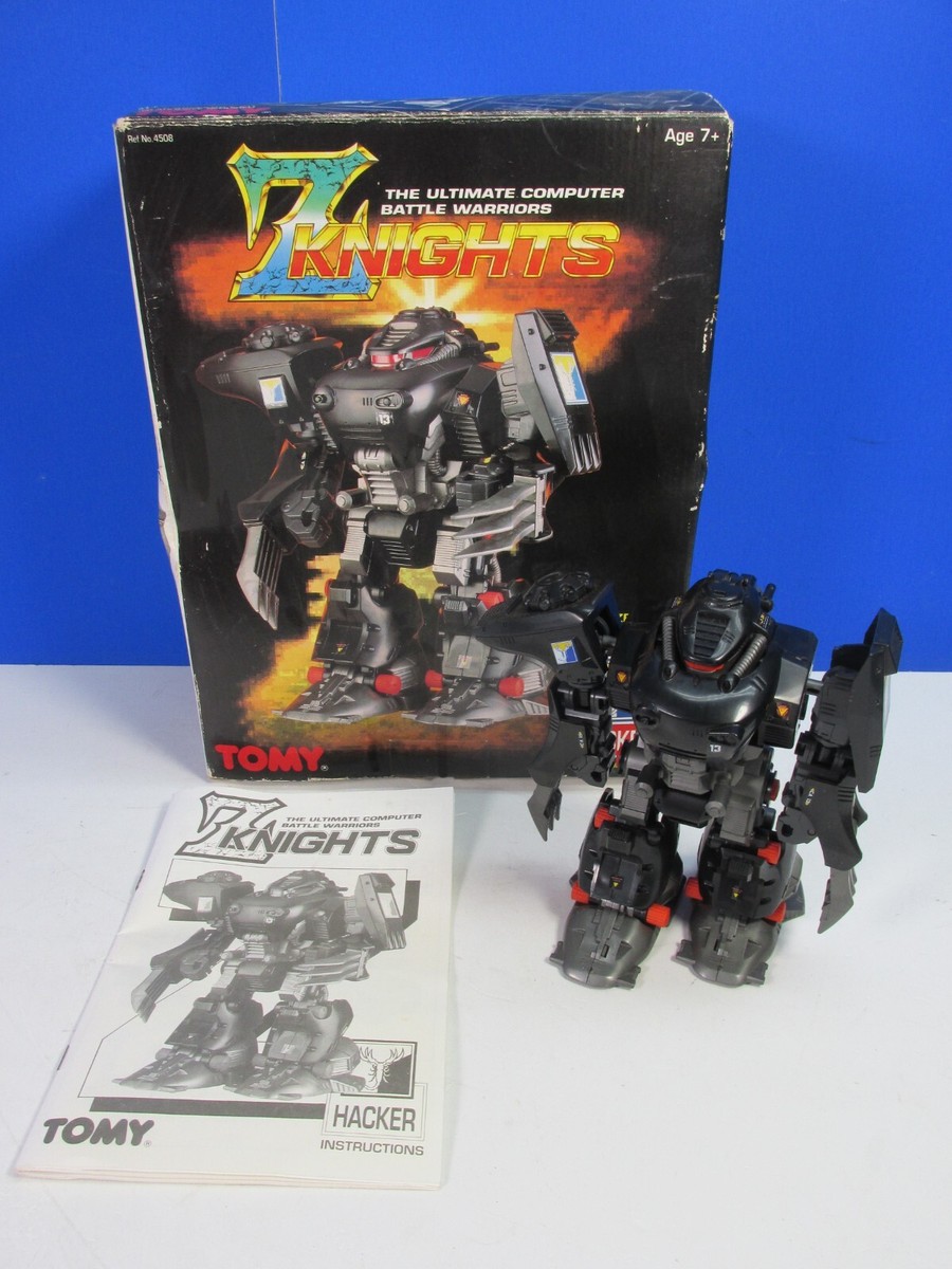 vintage complete TOMY Z KNIGHTS HACKER BATTLE ROBOT WARRIORS 1990s