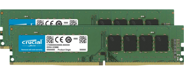 Crucial 8GB (2 x 4GB) PC4-19200 (DDR4-2400) Memory (CT2K4G4DFS824A