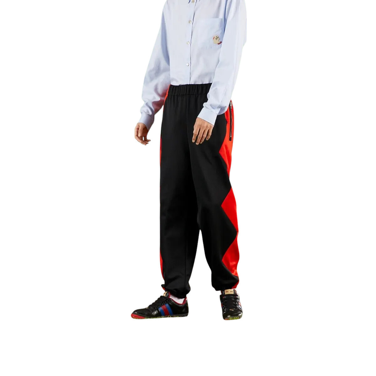 Authentic Men's Gucci Zig Zag Techincal Jersey Track Pants 726323