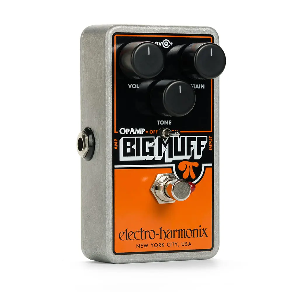 Electro-Harmonix OP AMP BIG MUFF Pedal with 2 Patch Cables for
