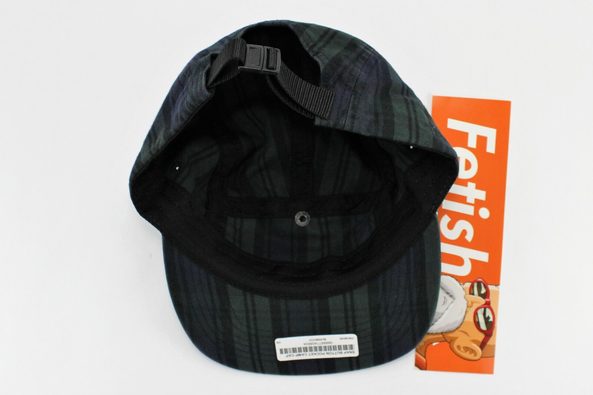 Supreme Snap Button Pocket Camp Cap Black Watch Plaid O/S | eBay
