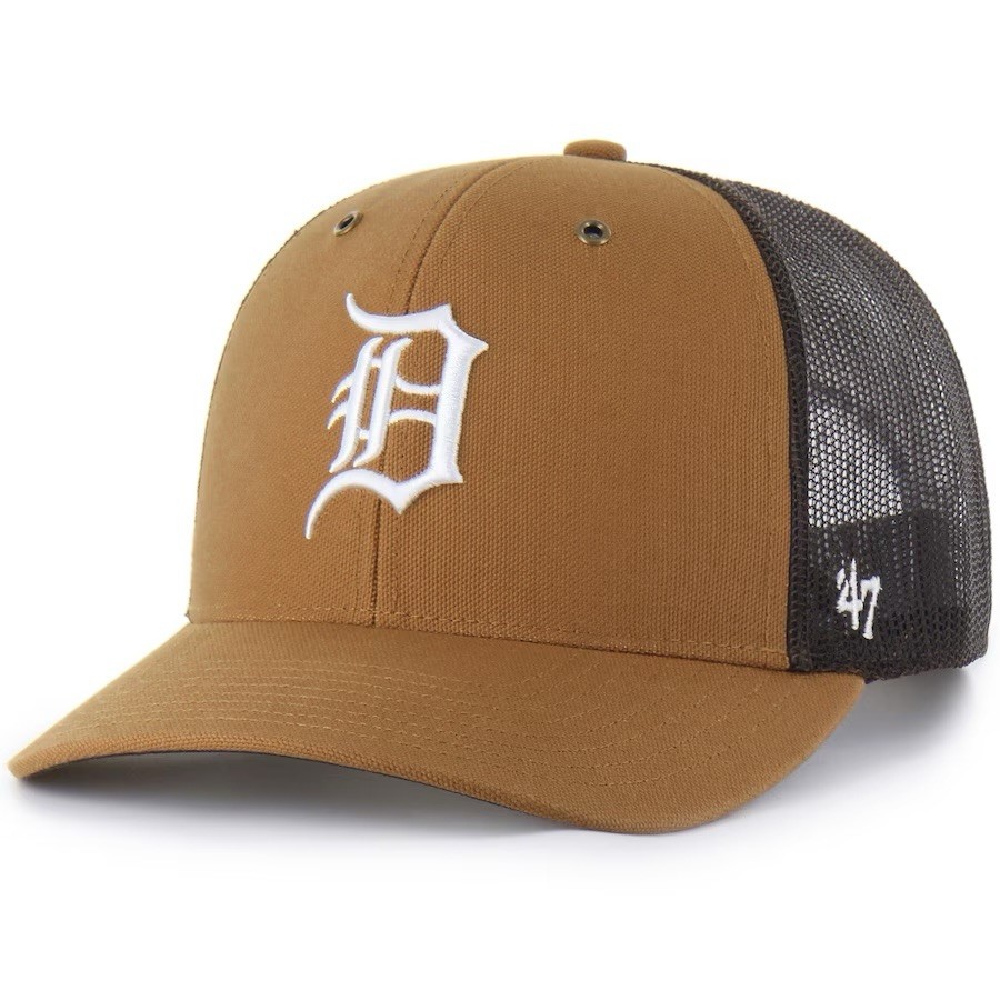 Carhartt x '47 Detroit Tigers Team MLB Trucker Snapback Hat Cap