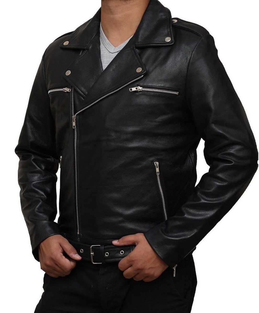 The Walking Dead Negan Jeffrey Dean Morgan Leather Jacket - FL413