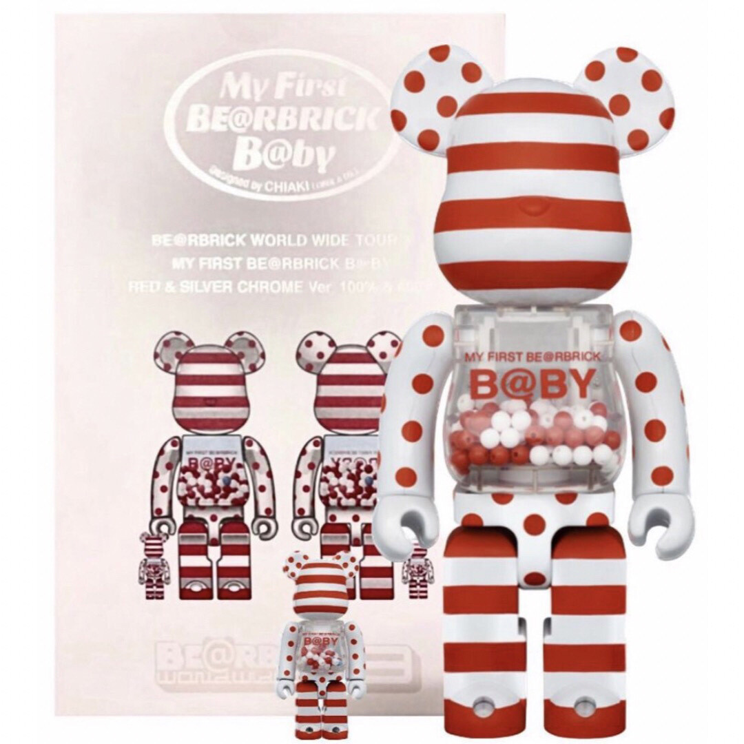 MY FIRST BE@RBRICK B@BY RED & SILVER