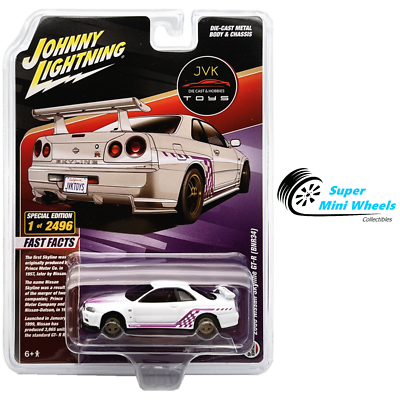 Johnny Lightning 1:64 - 2000 Nissan Skyline GT-R R34 (White
