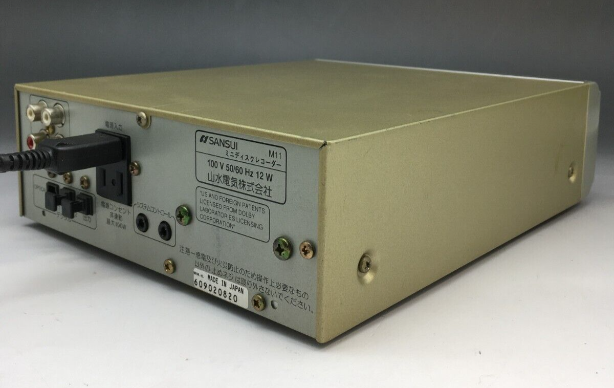 SANSUI M11 Compact MD Recorder Walking Tested silver Good Sound