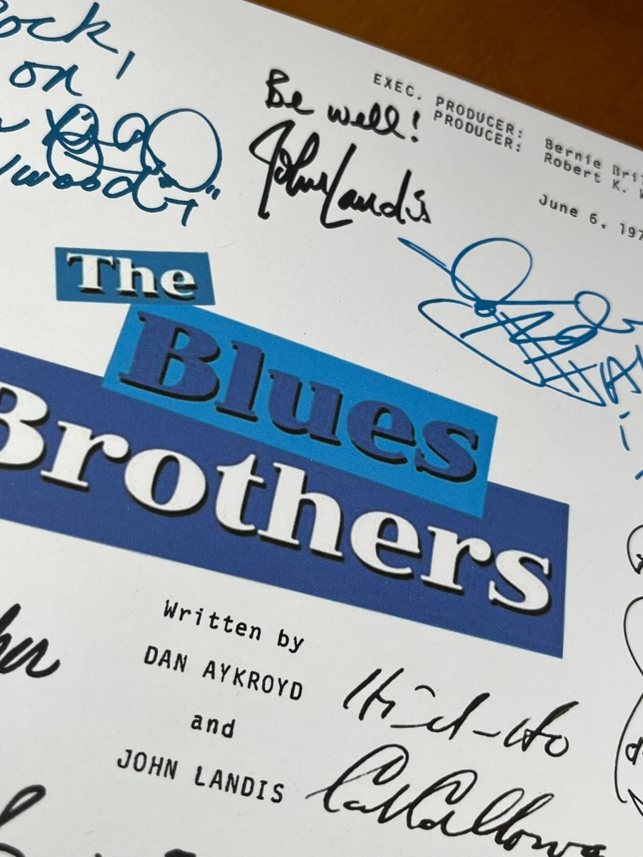 The Blues Brothers Script Signed- Autograph Reprints- 124 Pages