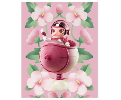 Pop Mart Mega Space Molly 100% Blooming Mugunghwa Korea Exclusive