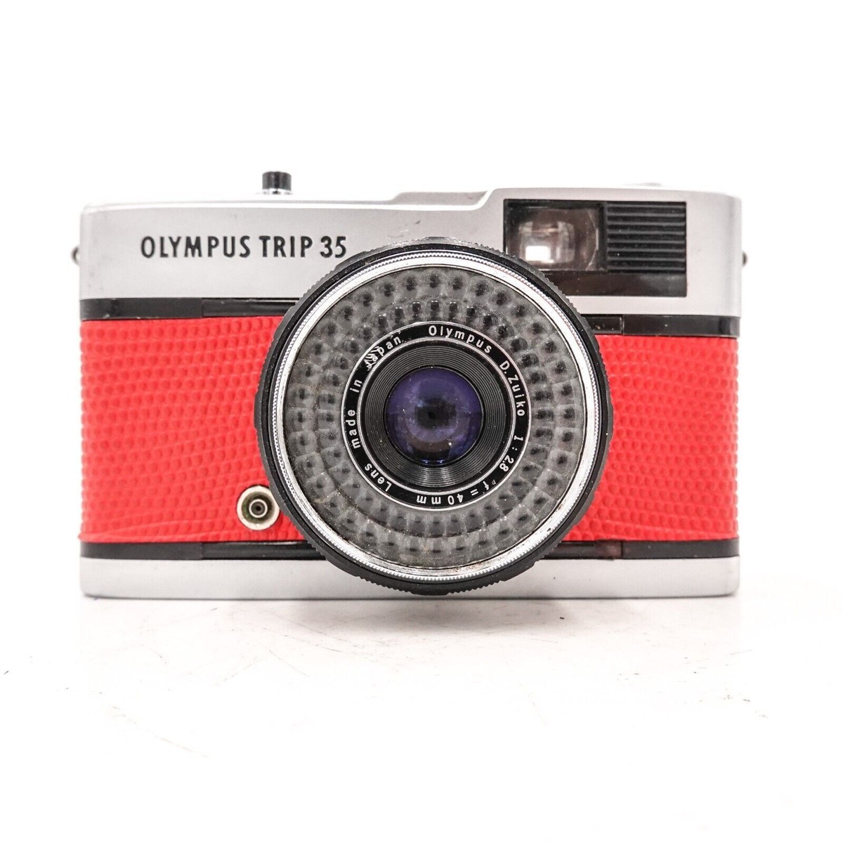 Olympus Trip 35 35mm Film Camera - Custom Red Leather - Fully