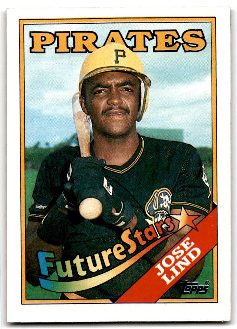 1988 Topps Baseball Card Jose Lind Rookie Pittsburgh Pirates #767