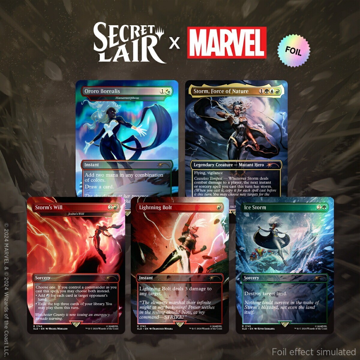 MTG Storm FOIL Secret Lair MARVEL 6枚セット MTG Storm FOIL Secret