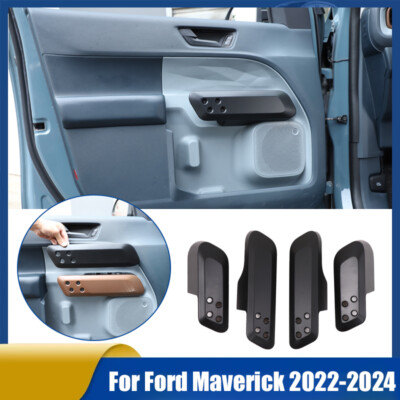 Matte Black Interior Door Handle Armrest Panel Cover For Ford