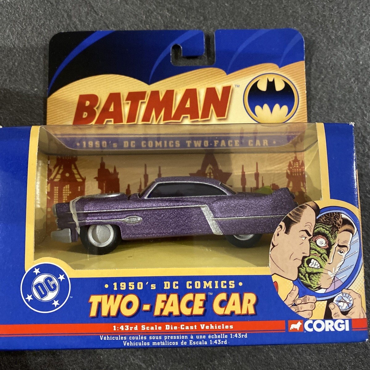 CORGI BATMAN TWO FACE CAR 1950'S DC 1:43 | eBay UK