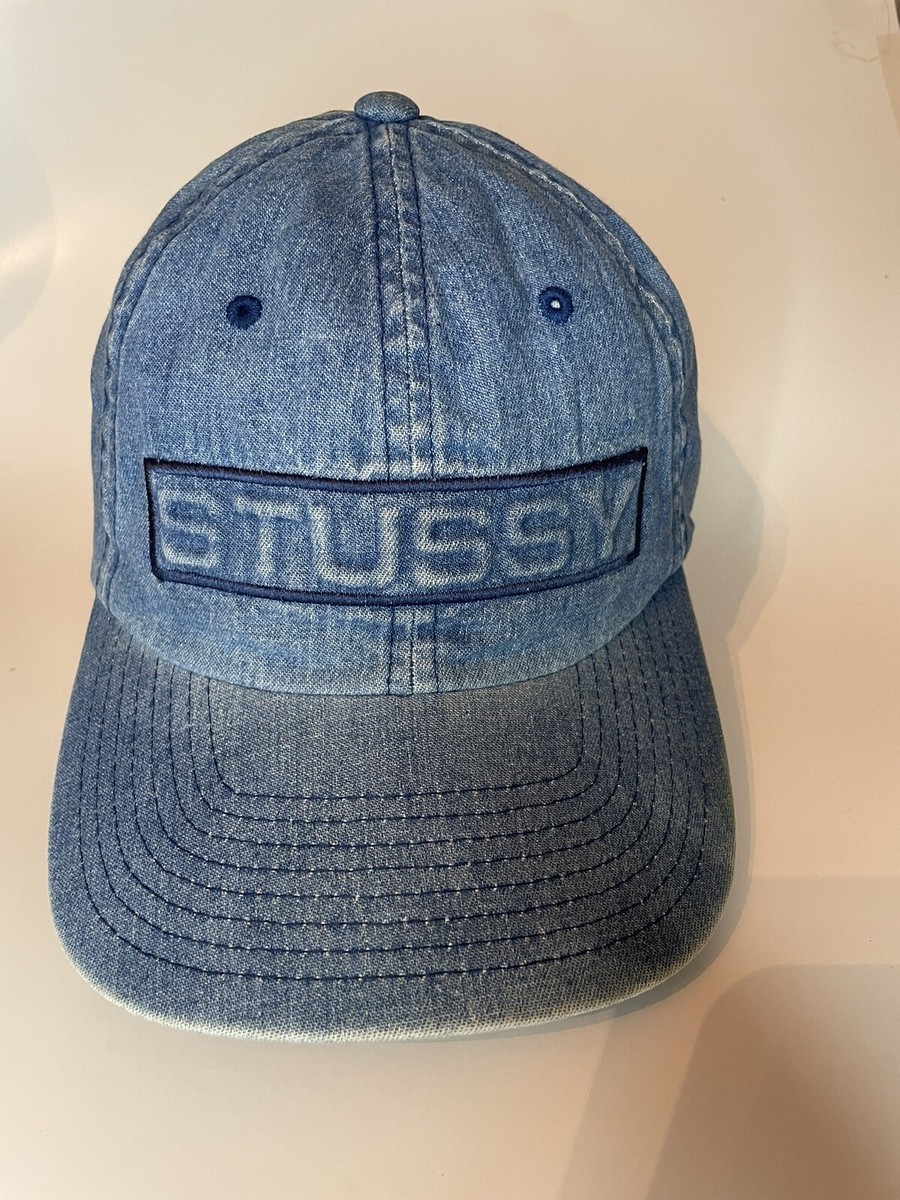帽子 STUSSY Contrast Stitch Denim Strapback Denim Stock Strapback