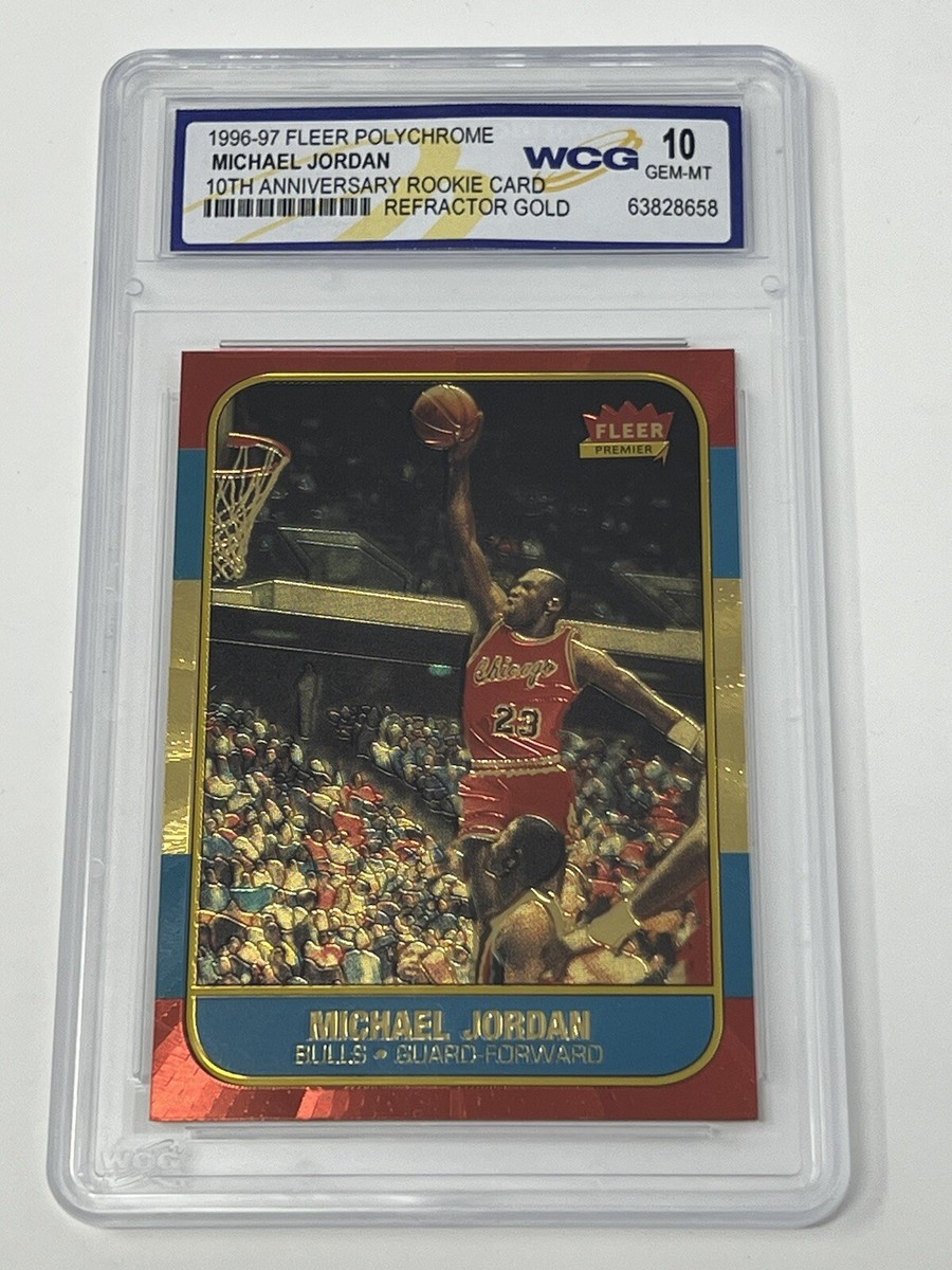 1996-97 Fleer Michael Jordan 10th Anniversary Polychrome Gold RC