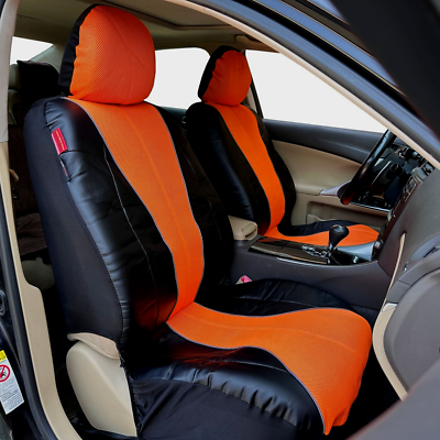 Seat Covers For Toyota Land Cruiser 2000-2024 Black Orange