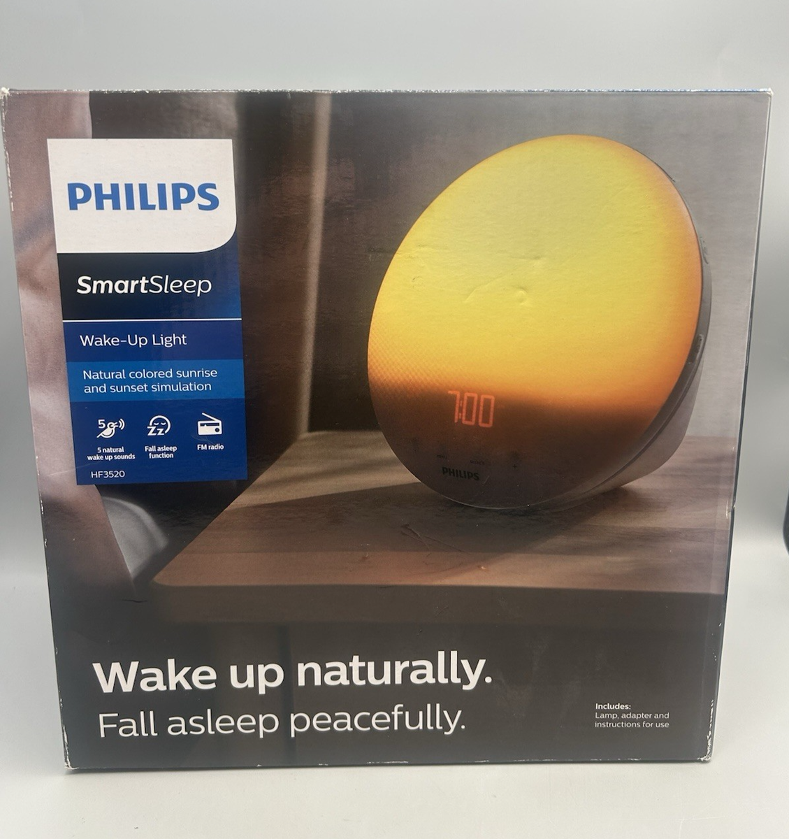 Philips HF3520 60 E Wake-Up Light With Colored Sunrise Simulation