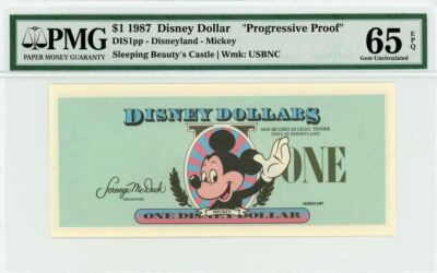 レア 1987年 DisneyDollars カリフォルニア A レア 1987年