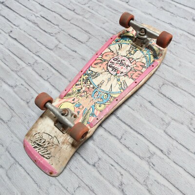 Vintage 1987 Santa Cruz Claus Grabke Exploding Clock Skateboard