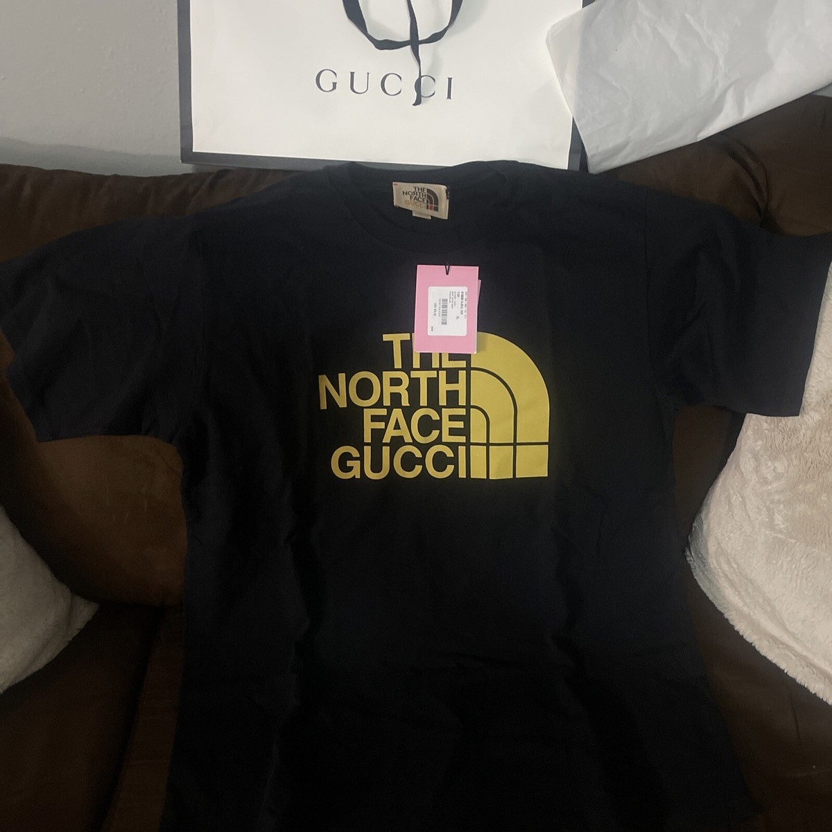 BRAND NEW GUCCI x THE NORTH FACE Logo T-shirt SIZE XL OVERSIZE