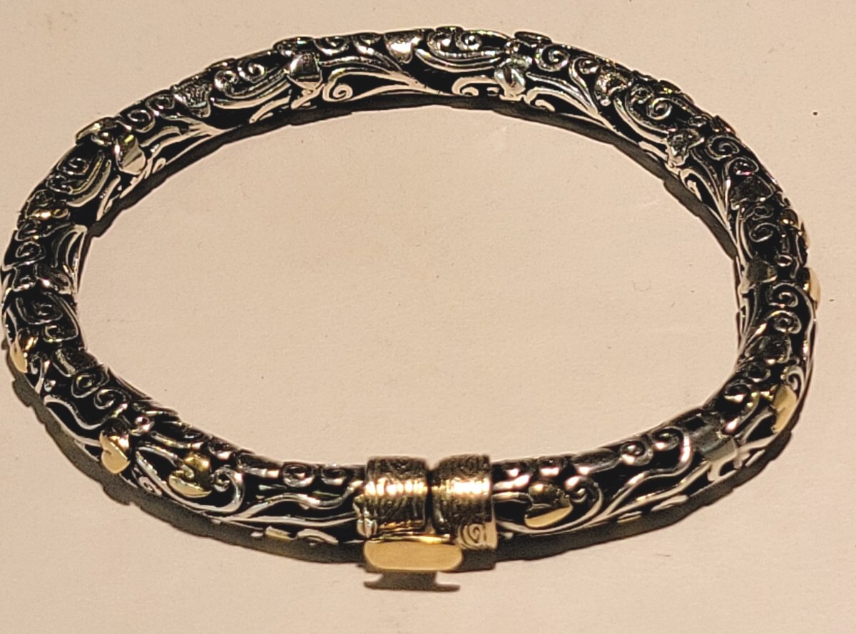 Konstantino 925 Sterling Silver And 18k Gold Bracelet 7